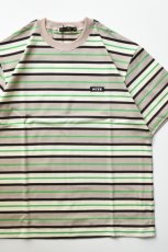 画像1: SCYE BASICS (サイベーシックス) Striped Cotton Pique T-Shirt [GREEN] (1)