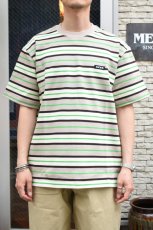 画像6: SCYE BASICS (サイベーシックス) Striped Cotton Pique T-Shirt [GREEN] (6)