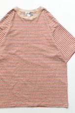 画像1: Behind The River (ビハインドザリバー) Gordie S/S Border Tee [RED/ACE] (1)