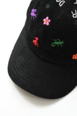 画像2: Behind The River (ビハインドザリバー) BTR×Lucy OAXACA Animalitos Corduroy Cap [BLACK] (2)