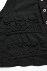 画像7: 【For WOMEN】Behind The River (ビハインドザリバー) "Black Beauty Vintage" Black Over Dye Sterling J.C.Penney Hunting Vest (7)