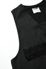 画像12: Behind The River (ビハインドザリバー) "Black Beauty Vintage" Black Over Dye Western Field Hunting Vest (12)