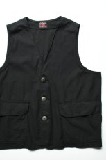画像1: Behind The River (ビハインドザリバー) "Black Beauty Vintage" Black Over Dye J.C.Higgins Hunting Vest (1)