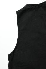 画像10: 【For WOMEN】Behind The River (ビハインドザリバー) "Black Beauty Vintage" Black Over Dye Black Sheep Hunting Vest (10)