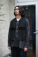画像3: Behind The River (ビハインドザリバー) "Black Beauty Vintage" Black Over Dye Western Field Hunting Vest (3)