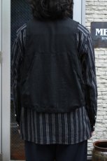 画像9: Behind The River (ビハインドザリバー) "Black Beauty Vintage" Black Over Dye Western Field Hunting Vest (9)