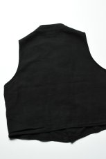 画像10: 【For WOMEN】Behind The River (ビハインドザリバー) "Black Beauty Vintage" Black Over Dye Sterling J.C.Penney Hunting Vest (10)