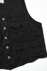 画像5: 【For WOMEN】Behind The River (ビハインドザリバー) "Black Beauty Vintage" Black Over Dye Sterling J.C.Penney Hunting Vest (5)