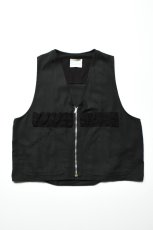 画像2: Behind The River (ビハインドザリバー) "Black Beauty Vintage" Black Over Dye Western Field Hunting Vest (2)
