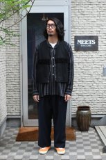 画像4: Behind The River (ビハインドザリバー) "Black Beauty Vintage" Black Over Dye Western Field Hunting Vest (4)