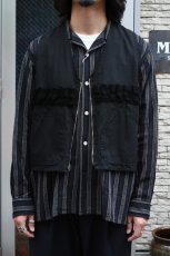 画像7: Behind The River (ビハインドザリバー) "Black Beauty Vintage" Black Over Dye Western Field Hunting Vest (7)