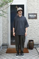 画像3: handvaerk (ハンドバーク) PIQUE S/S TAPERED BIG POLO SHIRT [CARBON BLACK] (3)