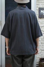 画像9: handvaerk (ハンドバーク) PIQUE S/S TAPERED BIG POLO SHIRT [CARBON BLACK] (9)