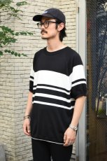 画像4: A.D.A.N (エーディーエーエヌ) VENTILATION MESH KNIT S/S SWEATER [BLACK BORDER] (4)