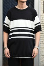 画像6: A.D.A.N (エーディーエーエヌ) VENTILATION MESH KNIT S/S SWEATER [BLACK BORDER] (6)