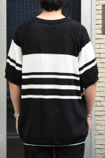 画像8: A.D.A.N (エーディーエーエヌ) VENTILATION MESH KNIT S/S SWEATER [BLACK BORDER] (8)