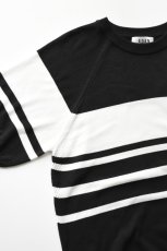 画像11: A.D.A.N (エーディーエーエヌ) VENTILATION MESH KNIT S/S SWEATER [BLACK BORDER] (11)