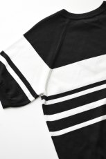 画像17: A.D.A.N (エーディーエーエヌ) VENTILATION MESH KNIT S/S SWEATER [BLACK BORDER] (17)