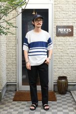 画像5: A.D.A.N (エーディーエーエヌ) VENTILATION MESH KNIT S/S SWEATER [GRAY BORDER] (5)