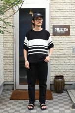 画像5: A.D.A.N (エーディーエーエヌ) VENTILATION MESH KNIT S/S SWEATER [BLACK BORDER] (5)