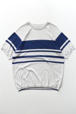 画像2: A.D.A.N (エーディーエーエヌ) VENTILATION MESH KNIT S/S SWEATER [GRAY BORDER] (2)