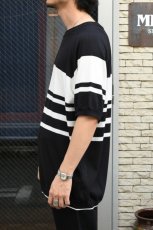 画像7: A.D.A.N (エーディーエーエヌ) VENTILATION MESH KNIT S/S SWEATER [BLACK BORDER] (7)