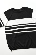 画像15: A.D.A.N (エーディーエーエヌ) VENTILATION MESH KNIT S/S SWEATER [BLACK BORDER] (15)