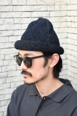 画像5: Indietro Association (インディエトロアソシエーション) Roll Knit Cap [BLACK] (5)
