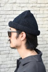 画像7: Indietro Association (インディエトロアソシエーション) Roll Knit Cap [BLACK] (7)
