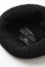 画像4: Indietro Association (インディエトロアソシエーション) Roll Knit Cap [BLACK] (4)