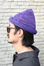 画像7: Indietro Association (インディエトロアソシエーション) Roll Knit Cap [PURPLE] (7)