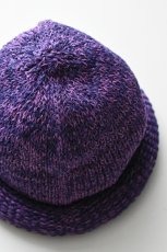 画像2: Indietro Association (インディエトロアソシエーション) Roll Knit Cap [PURPLE] (2)
