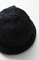画像2: Indietro Association (インディエトロアソシエーション) Roll Knit Cap [BLACK] (2)