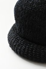 画像3: Indietro Association (インディエトロアソシエーション) Roll Knit Cap [BLACK] (3)