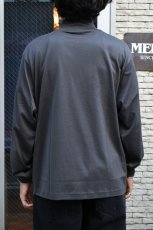 画像9: handvaerk (ハンドバーク) 60/2 MOCK NECK L/S T-SHIRT [IRON] (9)