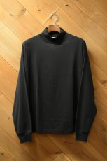 画像1: handvaerk (ハンドバーク) 60/2 MOCK NECK L/S T-SHIRT [BLACK] (1)