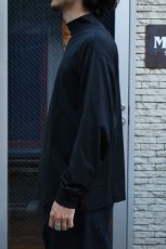 画像8: handvaerk (ハンドバーク) 60/2 MOCK NECK L/S T-SHIRT [BLACK] (8)