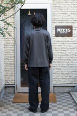 画像6: handvaerk (ハンドバーク) 60/2 MOCK NECK L/S T-SHIRT [IRON] (6)