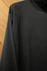 画像12: handvaerk (ハンドバーク) 60/2 MOCK NECK L/S T-SHIRT [BLACK] (12)