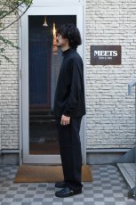 画像5: handvaerk (ハンドバーク) 60/2 MOCK NECK L/S T-SHIRT [BLACK] (5)