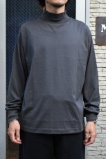 画像7: handvaerk (ハンドバーク) 60/2 MOCK NECK L/S T-SHIRT [IRON] (7)