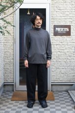 画像4: handvaerk (ハンドバーク) 60/2 MOCK NECK L/S T-SHIRT [IRON] (4)