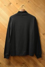 画像14: handvaerk (ハンドバーク) 60/2 MOCK NECK L/S T-SHIRT [BLACK] (14)