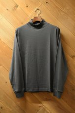 画像1: handvaerk (ハンドバーク) 60/2 MOCK NECK L/S T-SHIRT [IRON] (1)