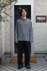 画像4: handvaerk (ハンドバーク) 60/2 L/S T-SHIRT [BLACK/WHITE] (4)