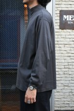 画像8: handvaerk (ハンドバーク) 60/2 MOCK NECK L/S T-SHIRT [IRON] (8)