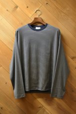 画像1: handvaerk (ハンドバーク) 60/2 L/S T-SHIRT [NAVY/BEIGE] (1)