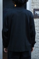 画像9: handvaerk (ハンドバーク) 60/2 MOCK NECK L/S T-SHIRT [BLACK] (9)