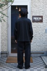 画像6: handvaerk (ハンドバーク) 60/2 MOCK NECK L/S T-SHIRT [BLACK] (6)