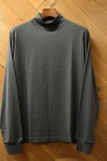 画像2: handvaerk (ハンドバーク) 60/2 MOCK NECK L/S T-SHIRT [IRON] (2)